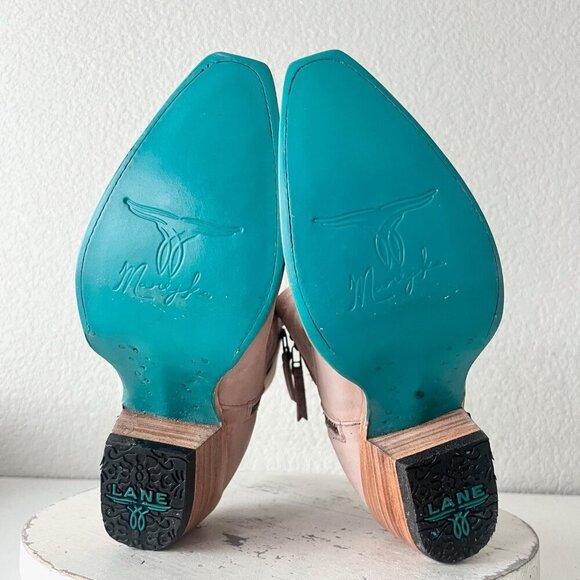 Lane SMOKESHOW Pink Cowboy Bootie Womens 8 Short Western Cowgirl Ankle Boots - Picture 10 of 13